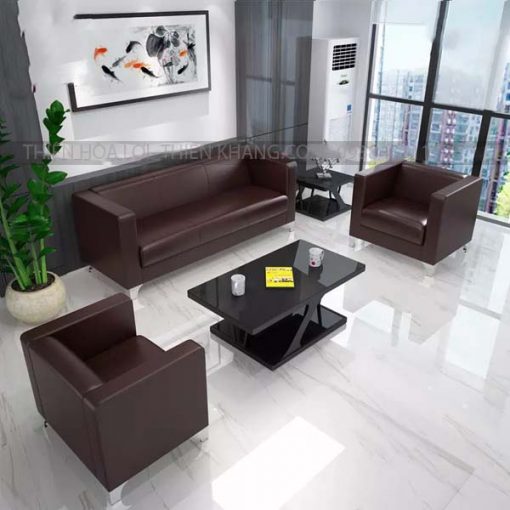 Bộ Ghế Sofa Da Tiếp Khách Văn Phòng SFP312